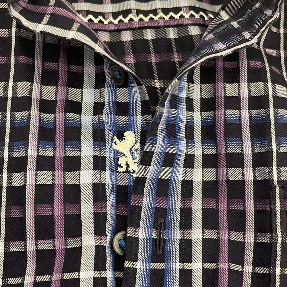 Bugatchi Multicolored Button Down Long Sleeve Shi… - image 4